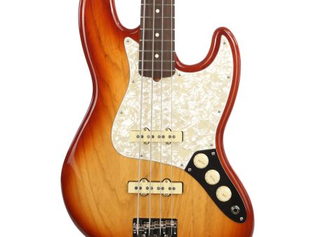 Fender American Professional Jazz Bass Limited Edition Lightweight Ash Sienna Sunburst For Cheap