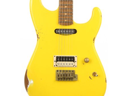 Charvel Custom Shop San Dimas HS Nitro Aged Roasted Alder Graffiti Yellow For Sale