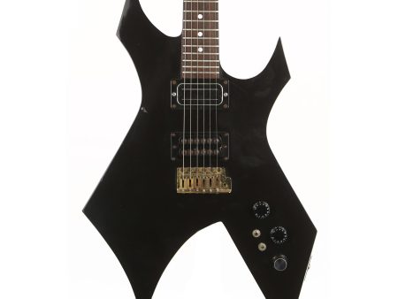 B.C. Rich USA Warlock Black with White Binding For Sale