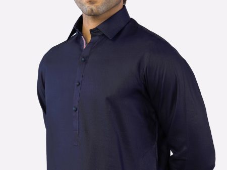 Navy Blue Wash & Wear Shalwar Kameez For Cheap