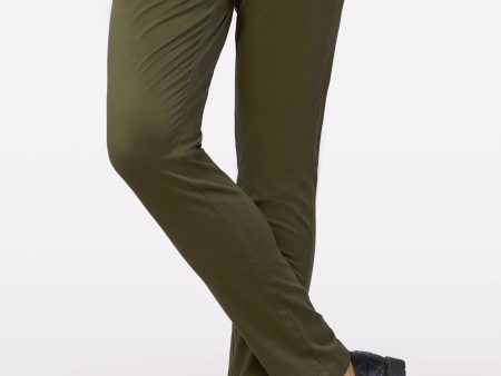 Olive Slim Fit Cotton Chino For Discount