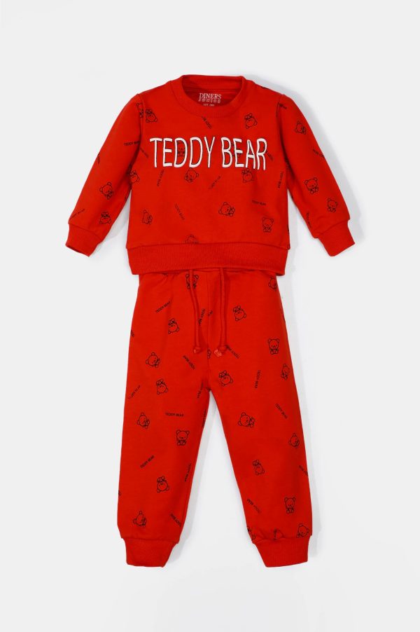 Red Teddy Bear Printed Boys Combos For Sale