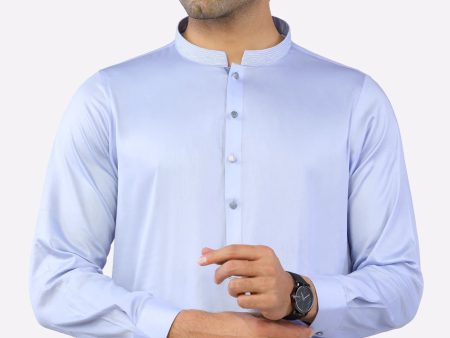 Light Blue Cotton Shalwar Kameez Sale