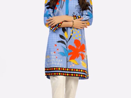 Blue Teens Printed Kurti For Sale