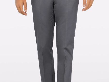 Grey Cotton Regular Fit Trouser Online