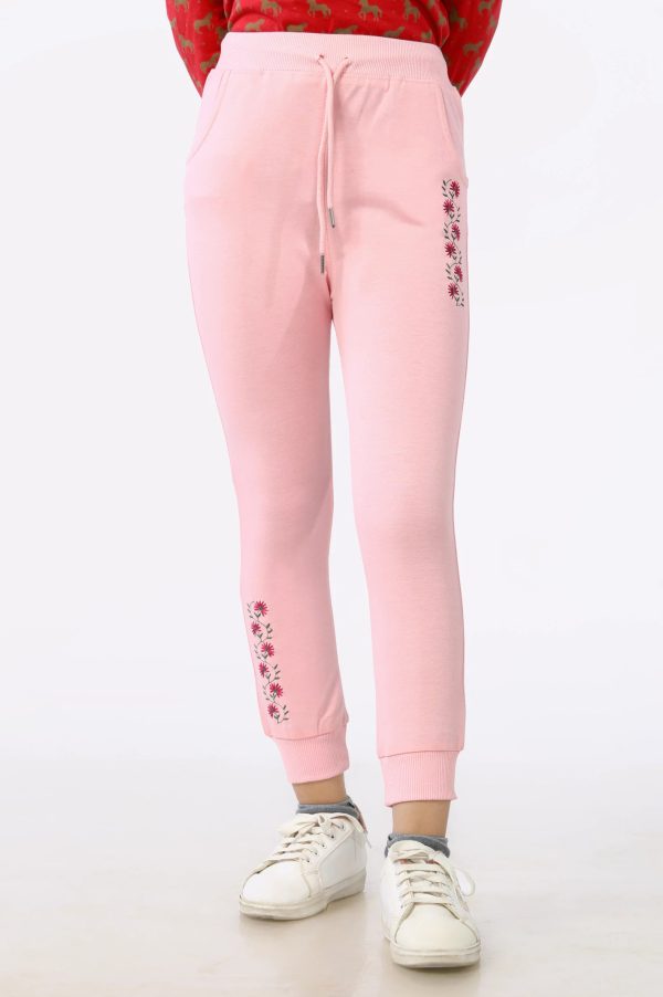 Pink Jog Pant For Girl on Sale