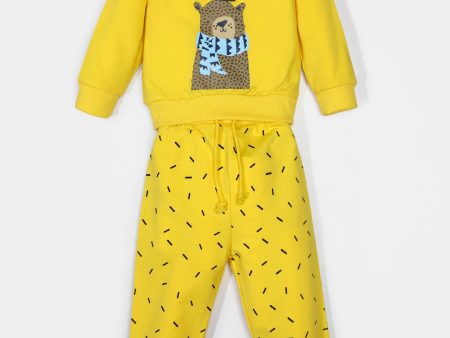 Yellow Graphic Printed Boys Combos Discount