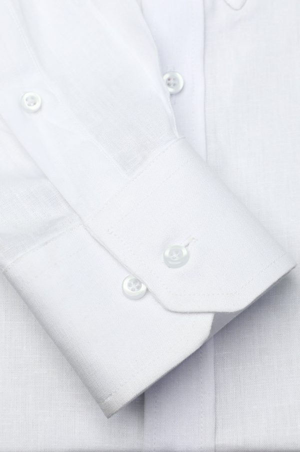 White Dobby Casual Shirt For Cheap