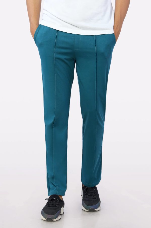 Teal Causal Knitted Trouser Hot on Sale