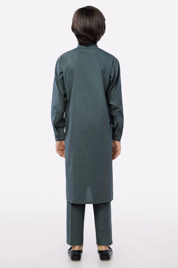 Dark Green Boys Kurta Pajama Discount