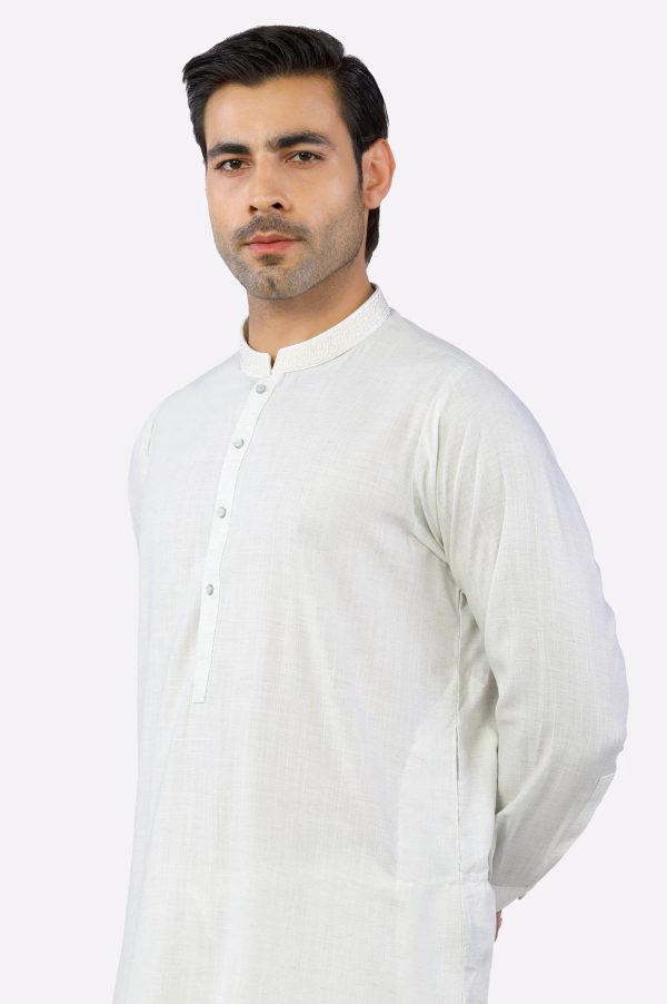 Off White Wash & Wear Shalwar Kameez Supply