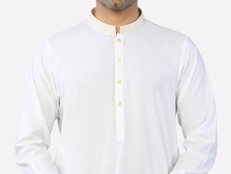 Off White Wash & Wear Shalwar Kameez Online Hot Sale