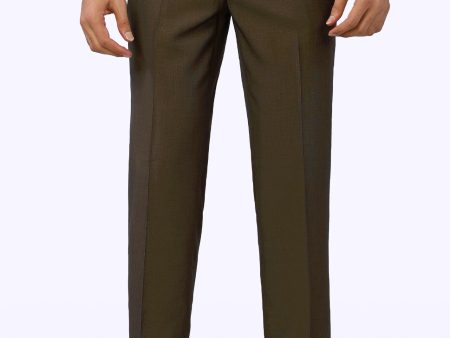 Brown Smart Fit Formal Trouser on Sale