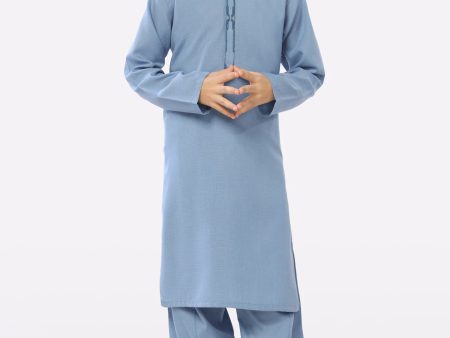 Medium Blue Boys Kurta Shalwar Suit Sale