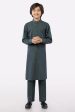 Dark Green Boys Kurta Pajama Discount