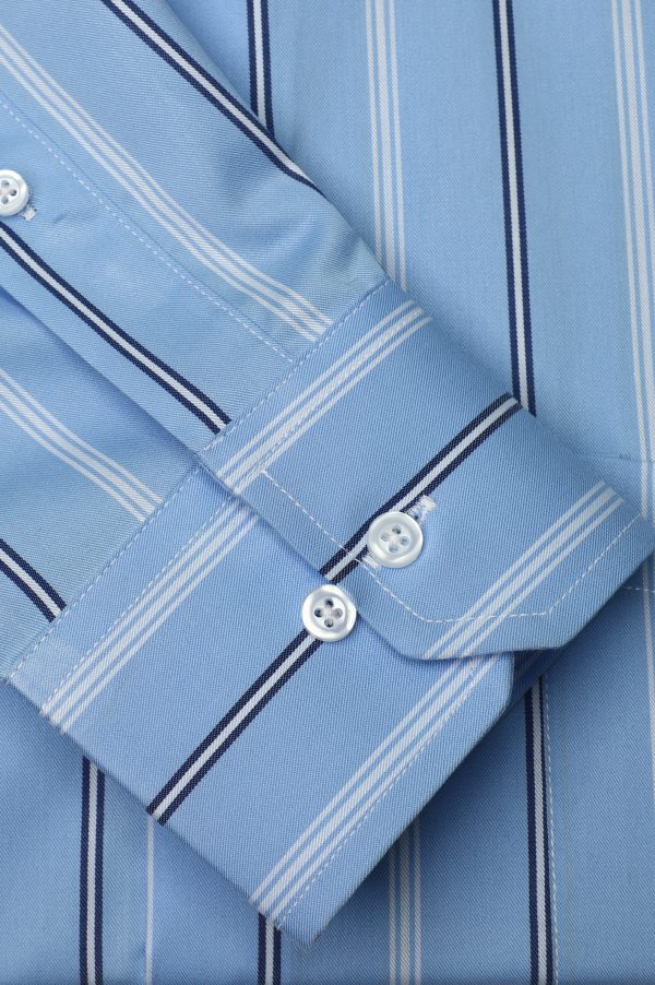 Blue Broadstripes Formal Shirt Hot on Sale