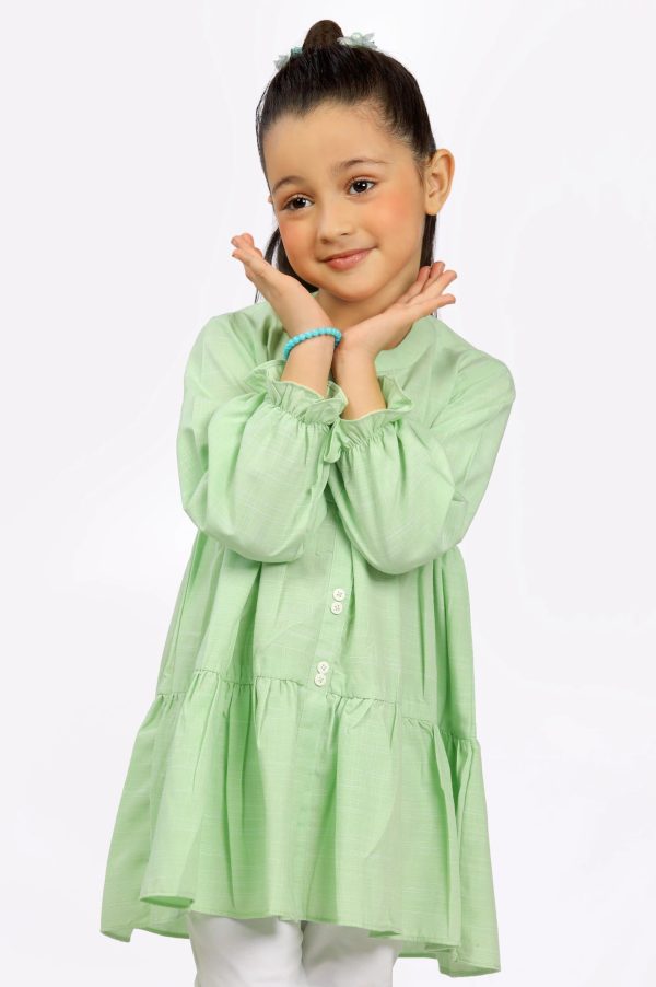 Light Green Dyed Girls Kurti Online now