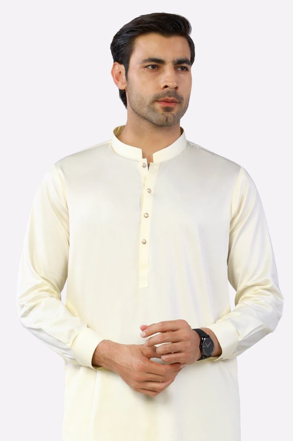 Cream Cotton Shalwar Kameez Sale