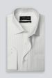 White Stripe Textured Formal Shirt Online Hot Sale