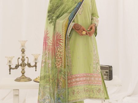 3PC Unstitched Embroidered Printed Hot on Sale