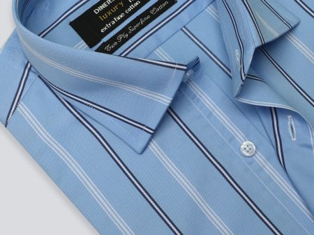 Blue Broadstripes Formal Shirt Hot on Sale