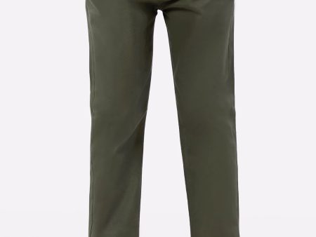 Olive Relaxed Fit Cotton Chino Online now