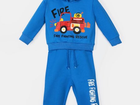 Blue Graphic Printed Boys Hoodie Online Hot Sale