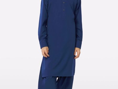 Dark Blue Boys Shalwar Suit Discount