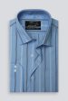 Blue Broadstripes Formal Shirt Hot on Sale