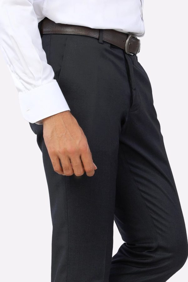 Dark Grey Slim Fit Formal Trouser Discount