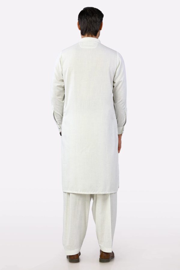 Off White Wash & Wear Shalwar Kameez Supply