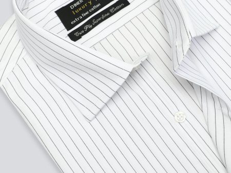 White Pinstripe Formal Shirt Sale