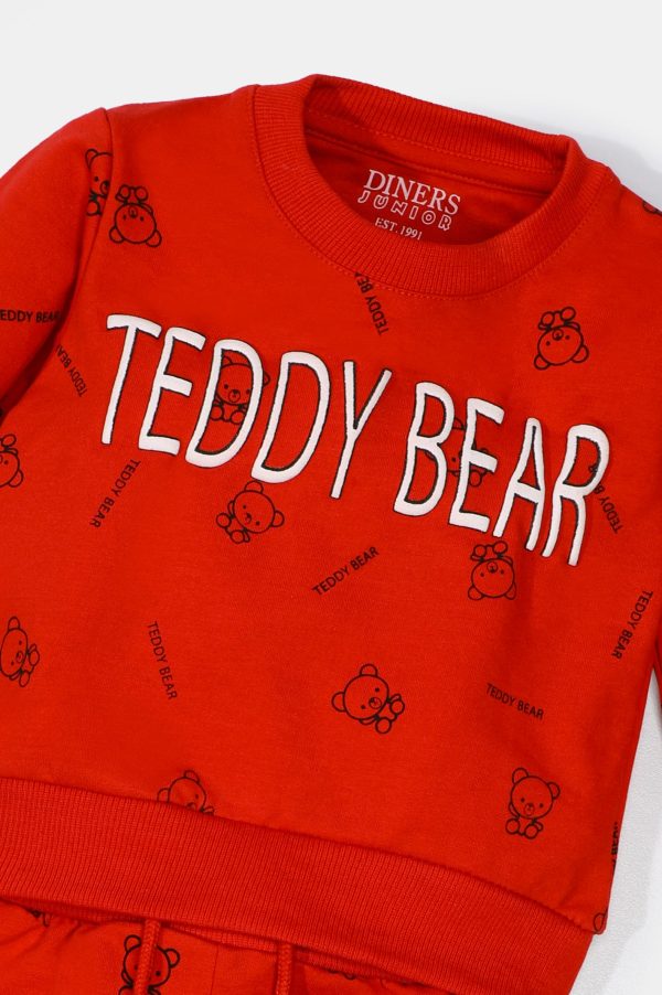 Red Teddy Bear Printed Boys Combos For Sale