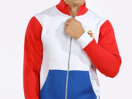 Color Block Knitted Jacket Online Sale