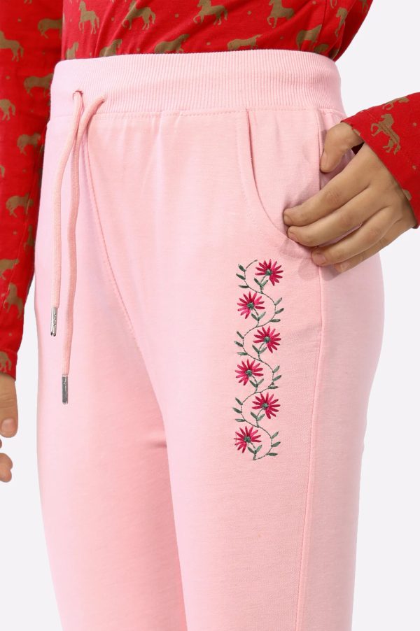 Pink Jog Pant For Girl on Sale