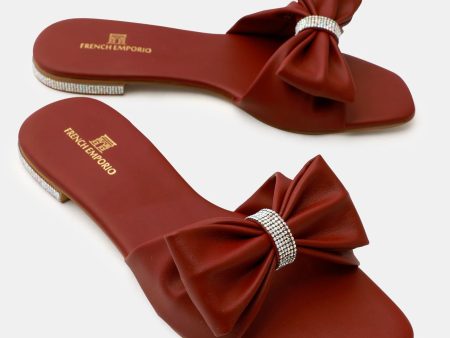 Maroon Ladies Casual Slippers Online Hot Sale