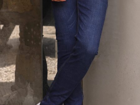 Dark Blue Slim Fit Jeans Online Sale