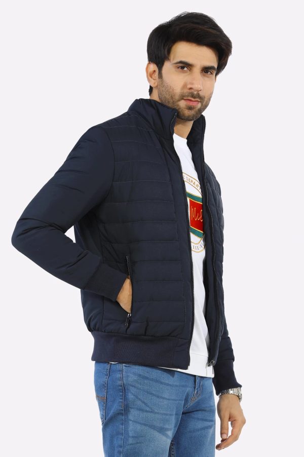 Navy Blue Puffer Jacket for Mens For Sale