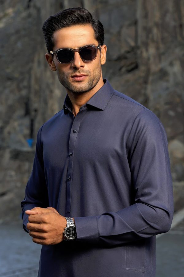 Dark Blue Shalwar Kameez For Cheap