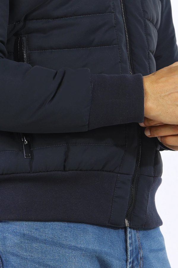 Navy Blue Puffer Jacket for Mens For Sale