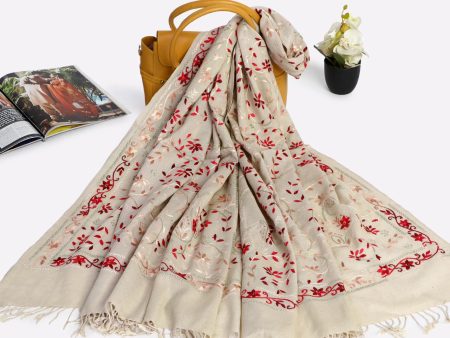 Off White Pashmina Wool Ladies Shawl For Cheap