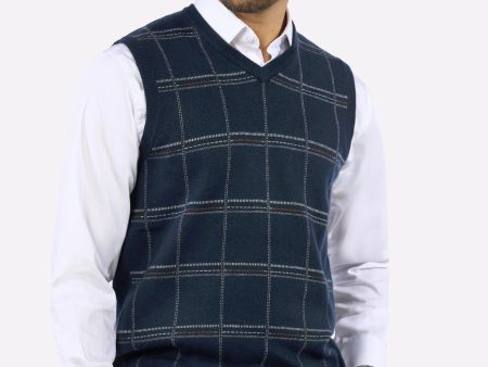 Dark Blue V-Neck Gents Sweater Supply