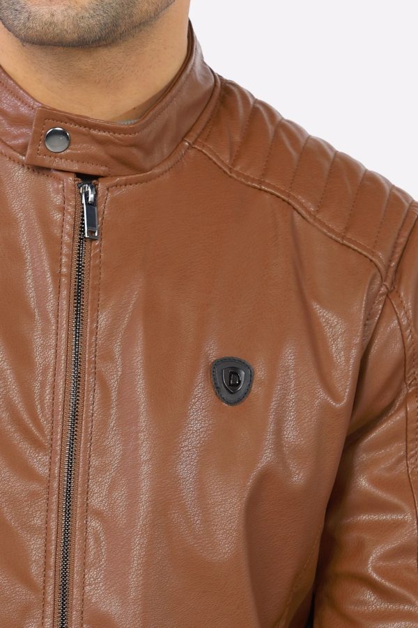 Brown Biker Leather Jacket for Mens Online