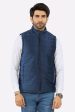 Navy Blue Sleeveless Men s Jacket on Sale