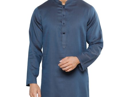 Men s Kurta in D-Grey SKU: EA3034-D-GREY For Sale