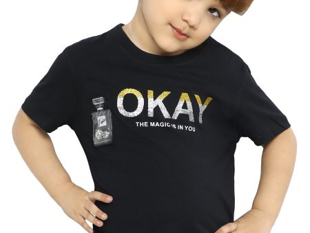 Girls T-Shirt In Black SKU: KGA-0262-BLACK Fashion