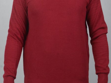 Gents Sweater SKU: SA533-Maroon Sale