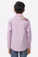 Dark Pink Minicheck Boys Shirt Online Sale