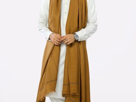 Men Brown Wool Shawl For Sale