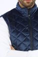 Navy Blue Quilted Puffer Vest for Mens Online